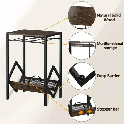 3-Tier Record Player Stand with Vinyl Storage | Viva