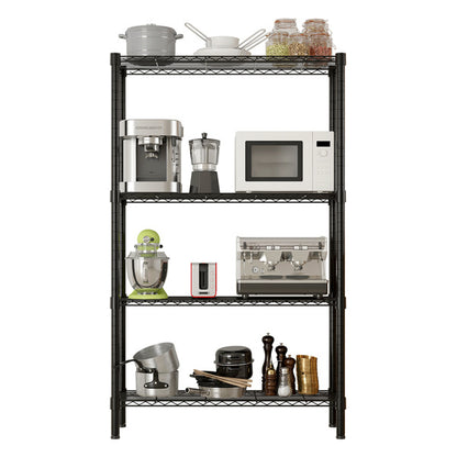 Viva Noir Collection: Viva Noir Static Four-Layer Metal Storage Rack