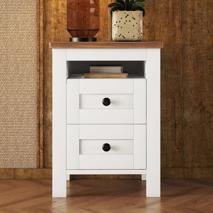 white storage nightstand product view