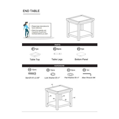Cherry-Finish End Table | Viva Orla