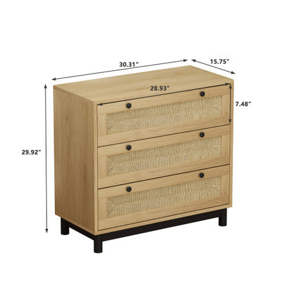 Viva Harmony Collection: Viva Harmony Rope-Woven 3-Drawer Storage Cabinet