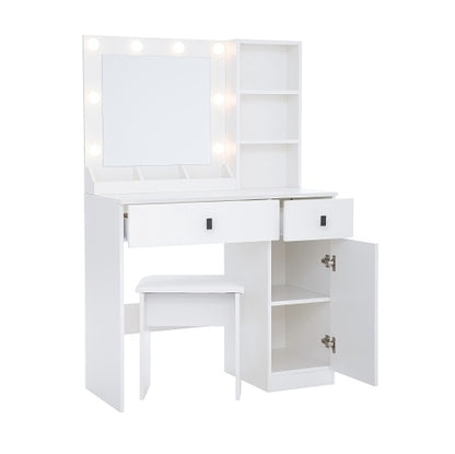 Viva Elite Three-Level Storage Vanity Desk - The Future of Organized Beauty