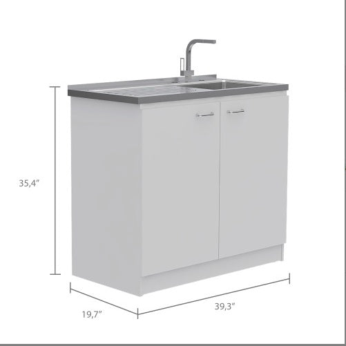 Viva Atelier Selene 2-Door Utility Sink & Cabinet