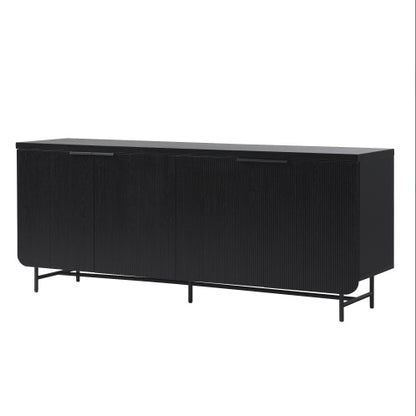 Black 55-Inch Fluted-Door Sideboard | Viva