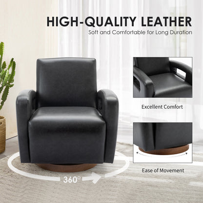 Swivel Accent Chair – Brown & Dark Brown | Viva