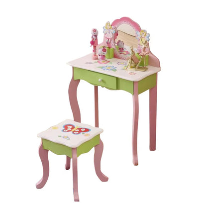 Viva Elite Petite Wooden Vanity Set with Mirror & Stool - The Future of Intimate Elegance