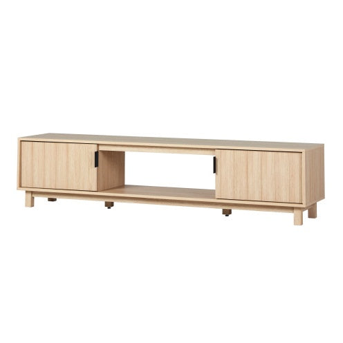 Viva Flûte 80″ Modern Fluted-Door TV Stand