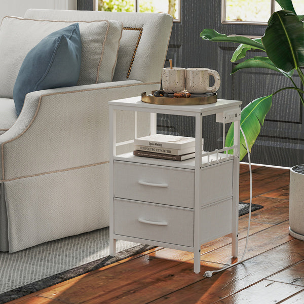 Charging Bedside Table with Wireless & USB Features | Viva