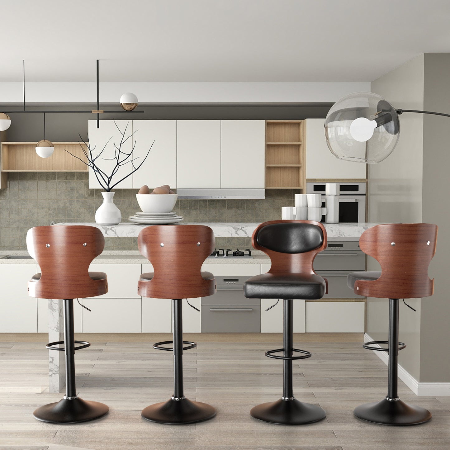 Viva Apollo Adjustable Swivel Bar Stools (Set of 2)