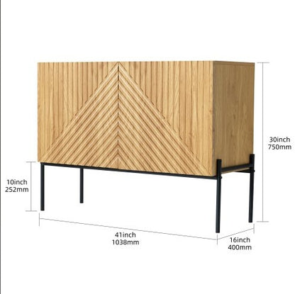 Modern Fiberboard Groove Storage Cabinet – Smart Organization for Your Home