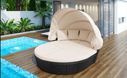 Viva Solara Collection: The Solara Circular Daybed with Retractable Canopy
