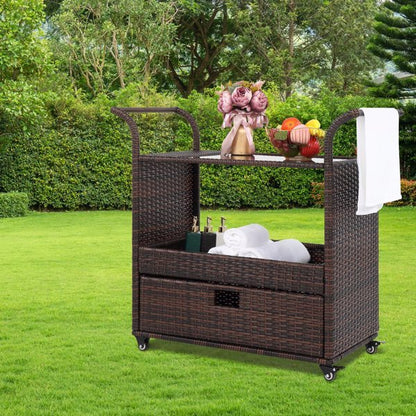 Viva Capella Rattan Serving Trolley