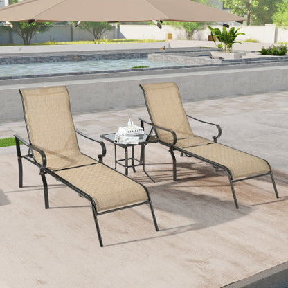 Luxury 3-Piece Terrace Lounge Chair Set – Elevate Your Outdoor Experience