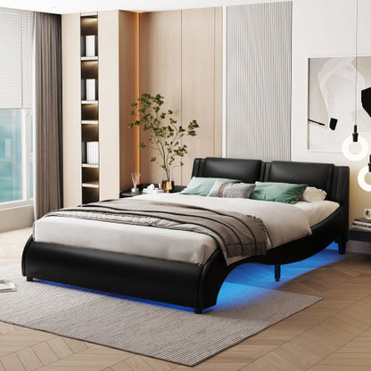 Viva Nocturne Collection: The Nocturne Lumina Full-Size LED Platform Bed