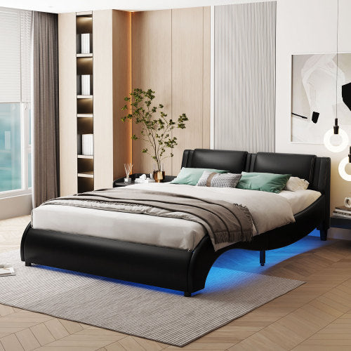 Viva Nocturne Collection: The Nocturne Lumina Full-Size LED Platform Bed