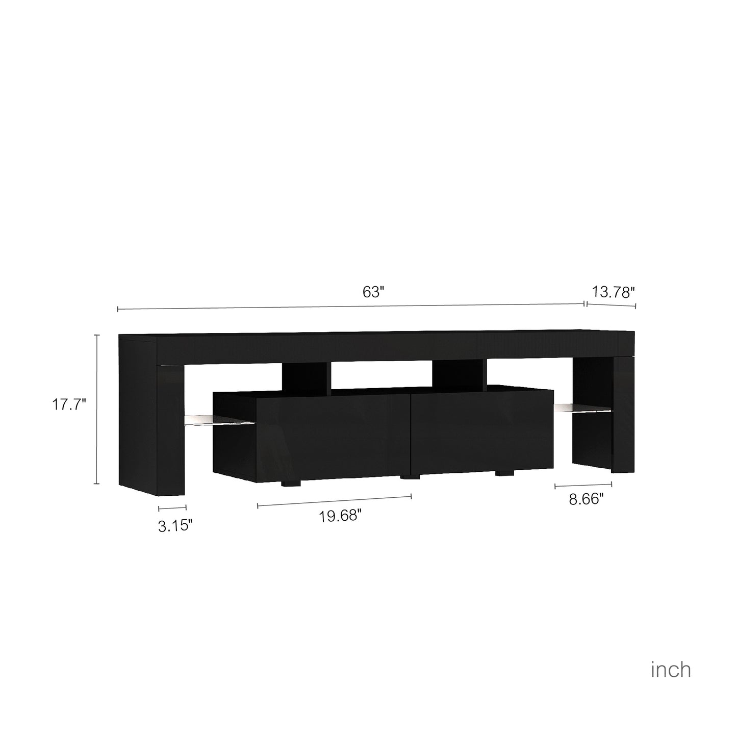 Viva Lumière Collection: The Polaris Noir LED TV Console