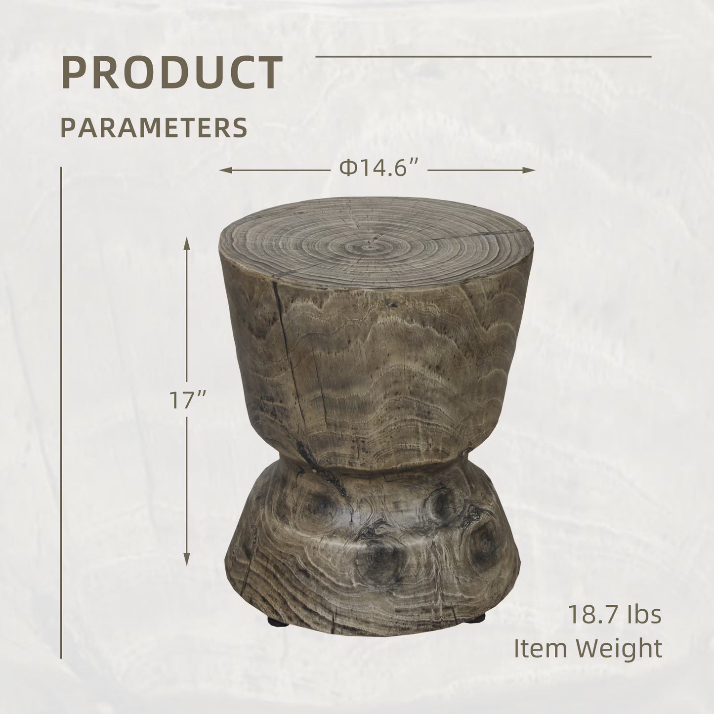 Viva Luxe™ Faux Woodgrain Accent Table – Refined Simplicity for Modern Living