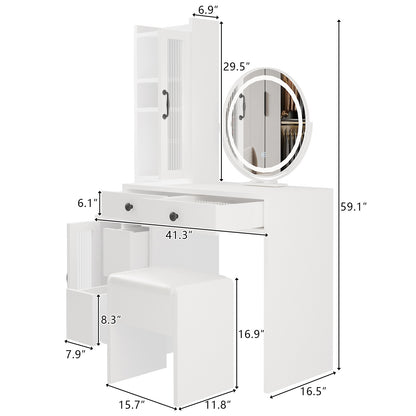 Viva Elite Elegant Four-Drawer Vanity Set – The Future of Sophisticated Beauty Organization