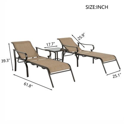 Luxury 3-Piece Terrace Lounge Chair Set – Elevate Your Outdoor Experience