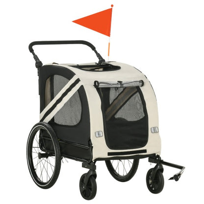 Viva Luxe Alba White Pet Trailer & Stroller