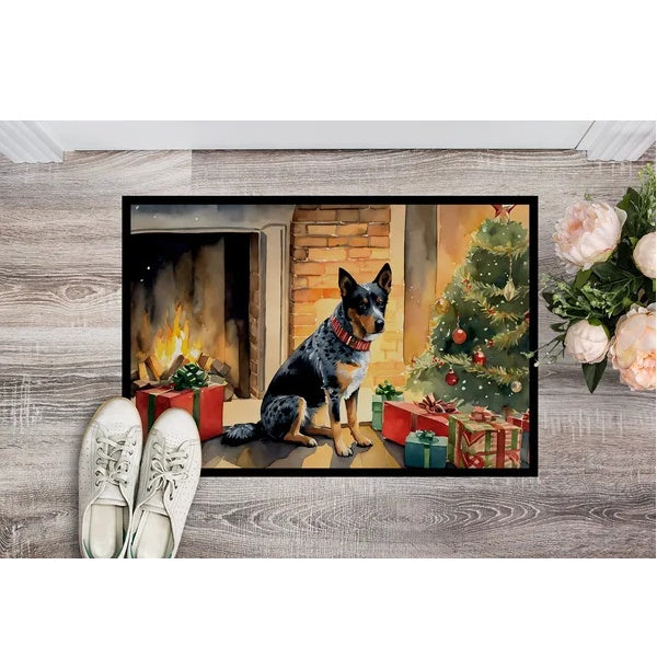 Viva Noël Australian Cattle Dog Christmas Doormat