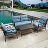 🏡 Viva Solstice™ 4-Piece Patio Sectional Low Dining Sofa Set – Redefining Outdoor Sophistication