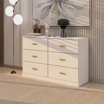 Viva Elite Modern White 6-Drawer Vanity Console - The Future of Minimalist Sophistication