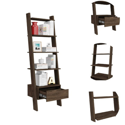 Viva Elite Geometric Walnut Bookshelf – Where Art Meets Function