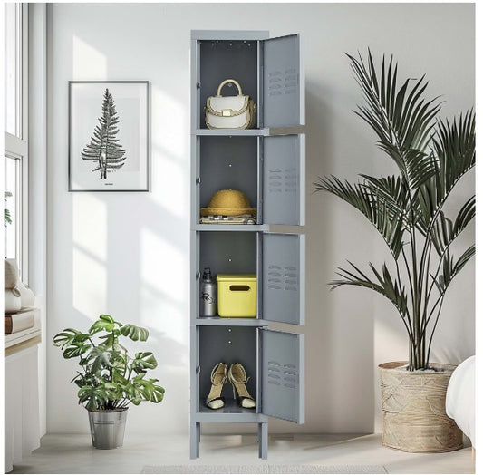 Viva Atelier Argent Industrial Metal Lockers with Locks