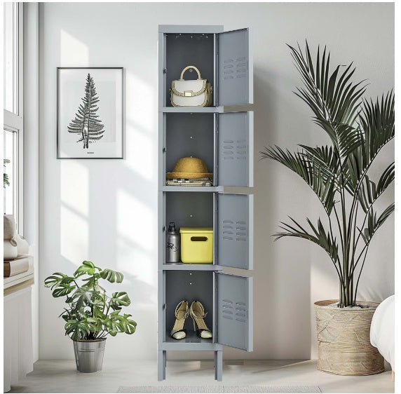 Viva Atelier Argent Industrial Metal Lockers with Locks