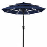 3-layer Solar Courtyard Shade Umbrella, Equipped With 32 LED Lights, And Adjustable Tilt Angle