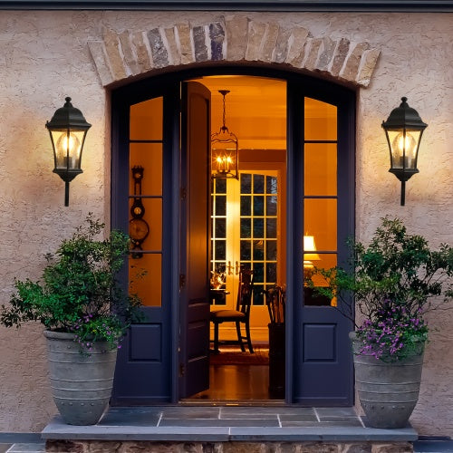Outdoor Waterproof Glass Retro Wall Light – Elegant & Weather-Resistant Lighting for Your