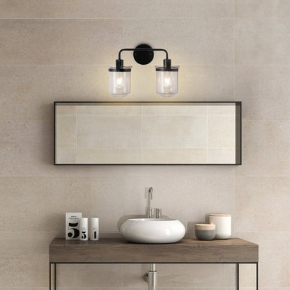 Viva Lúmina™ 2-Light Clear Glass Shade Modern Sconce – Illuminate with Sophisticated Simplicity