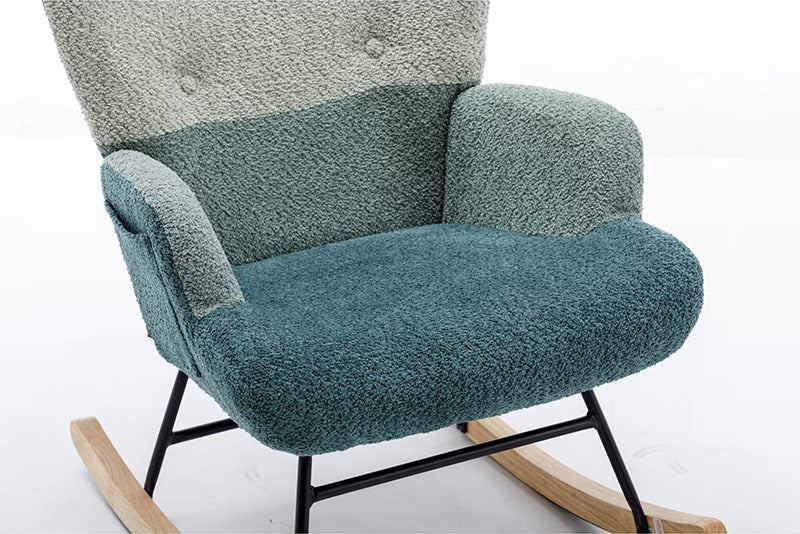 Viva Kaleido Mid-Century Modern Patchwork Accent Chair