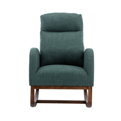 Emerald Green Glider Rocker with Ottoman | Viva