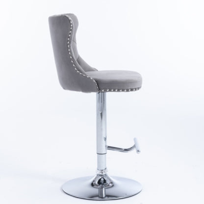 Viva Elite Adjustable Velvet Bar Stools Set – The Future of Elevated Dining