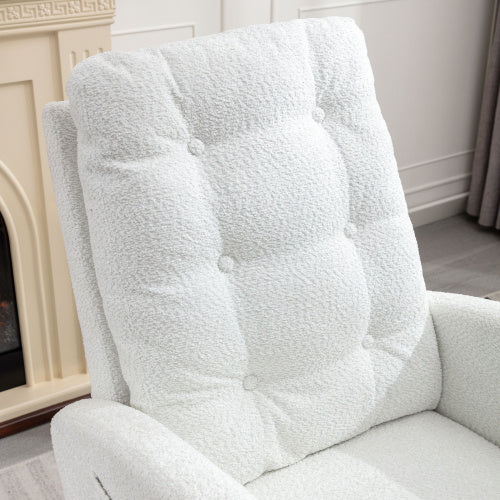 White Rocking Chair & Ottoman Set | Viva Elara