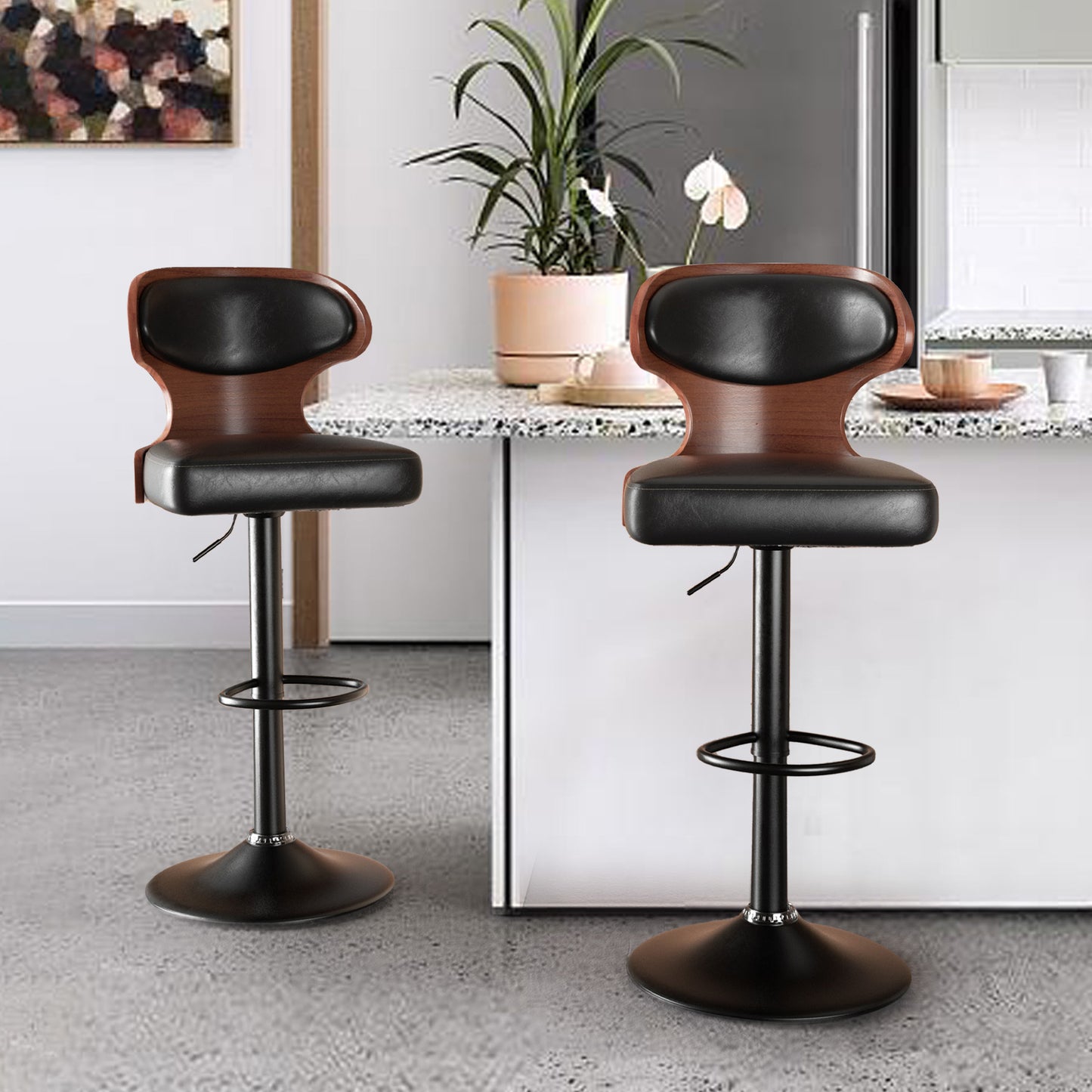 Viva Apollo Adjustable Swivel Bar Stools (Set of 2)