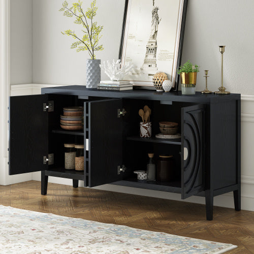 Viva Recessed Round Luxe Sideboard