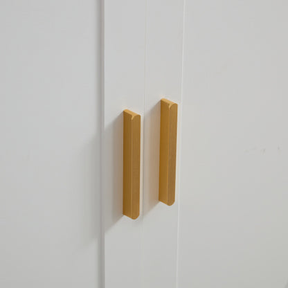 Sideboard Buffet Cabinet With 3 Doors And Removable Shelves, For Living Room, Dining Room, Ivory