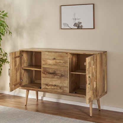 Wood-Tone 3-Drawer, 2-Door Sideboard | Viva