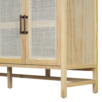 TREXM Natural 60-Inch Rattan-Door Sideboard | Viva