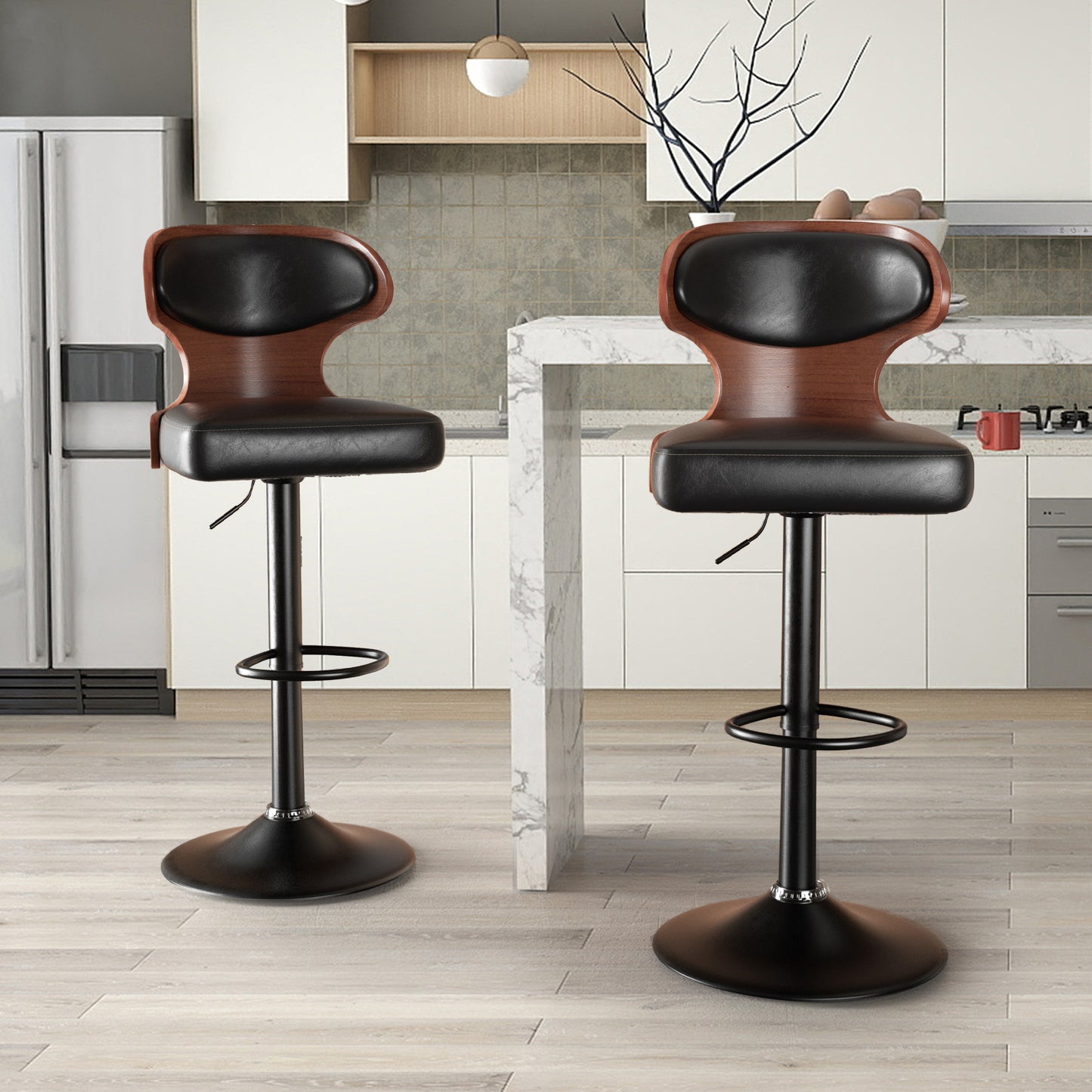 Viva Apollo Adjustable Swivel Bar Stools (Set of 2)
