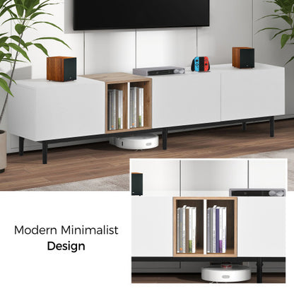 White 3-Door TV Stand | Viva Meridian
