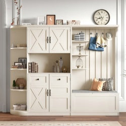 Viva Entry Essentials Collection: Modular 2-in-1 Hall Tree Cabinet