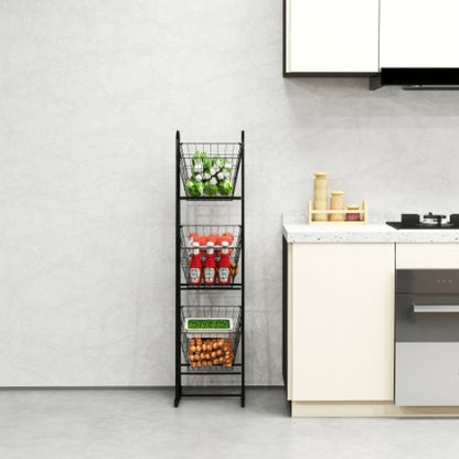 Viva Forma 3-Tier Kitchen Basket Rack – Organized Living with Elevated Charm