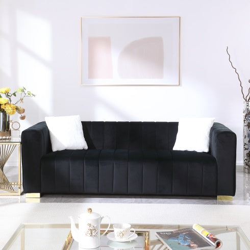 Viva Smart Modern Channel Chesterfield 3‑Seater Sofa