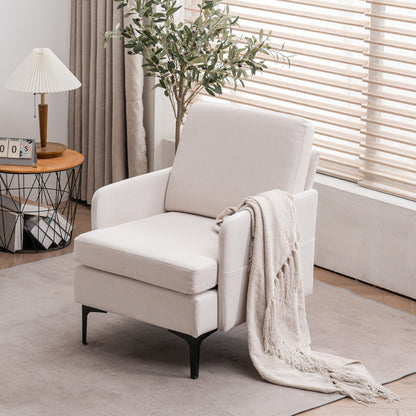 Off-White Upholstered Swivel Lounge Chair | Viva Astra