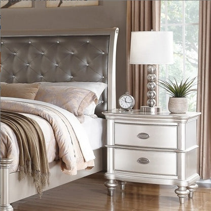 Silver Gray 2-Drawer Nightstand | Viva Elite