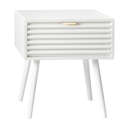 White Single-Drawer Nightstand | Viva Elite